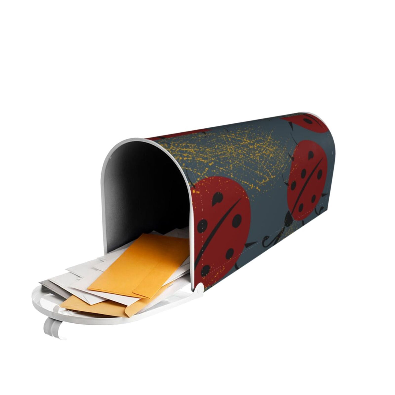 Logiee Ladybug Print Post Letter Box Wrap Decor, Mailbox Cover Suitable for Standard Mailbox and Large Size Mailbox,Outdoor Yard Decoration-21x18 in
