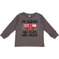 thumbnail image 3 of Inktastic Firefighter Grandpa Plays with Trucks Boys or Girls Long Sleeve Toddler T-Shirt, 3 of 5