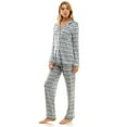 thumbnail image 5 of Jaclyn Women's Long Sleeve Sleep Notch Collar Set, Sizes S-XL, 5 of 5