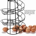 thumbnail image 7 of Kitchen Egg Rack, Spiral Basket, Iron Practical Storage Rack Black, 7 of 7
