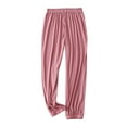 thumbnail image 5 of Travel Pants Women New Women's Long Sleep Pants Summer Lightweight Lounge Pants Casual Home Wear Bottoms Pajama Trousers with Pocket Red XL, 5 of 9