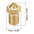 thumbnail image 2 of Boquilla de impresora 3D de 0.6mm, adecuada para cabezal de extrusión V6, para filamento de 1.75mm, latón, 10 piezas, 2 of 4