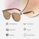 thumbnail image 3 of Gafas de sol redondas de la sombrilla de la moda de la cara del marco de madera retro de la pierna, hechas de madera y PC, 3 of 5