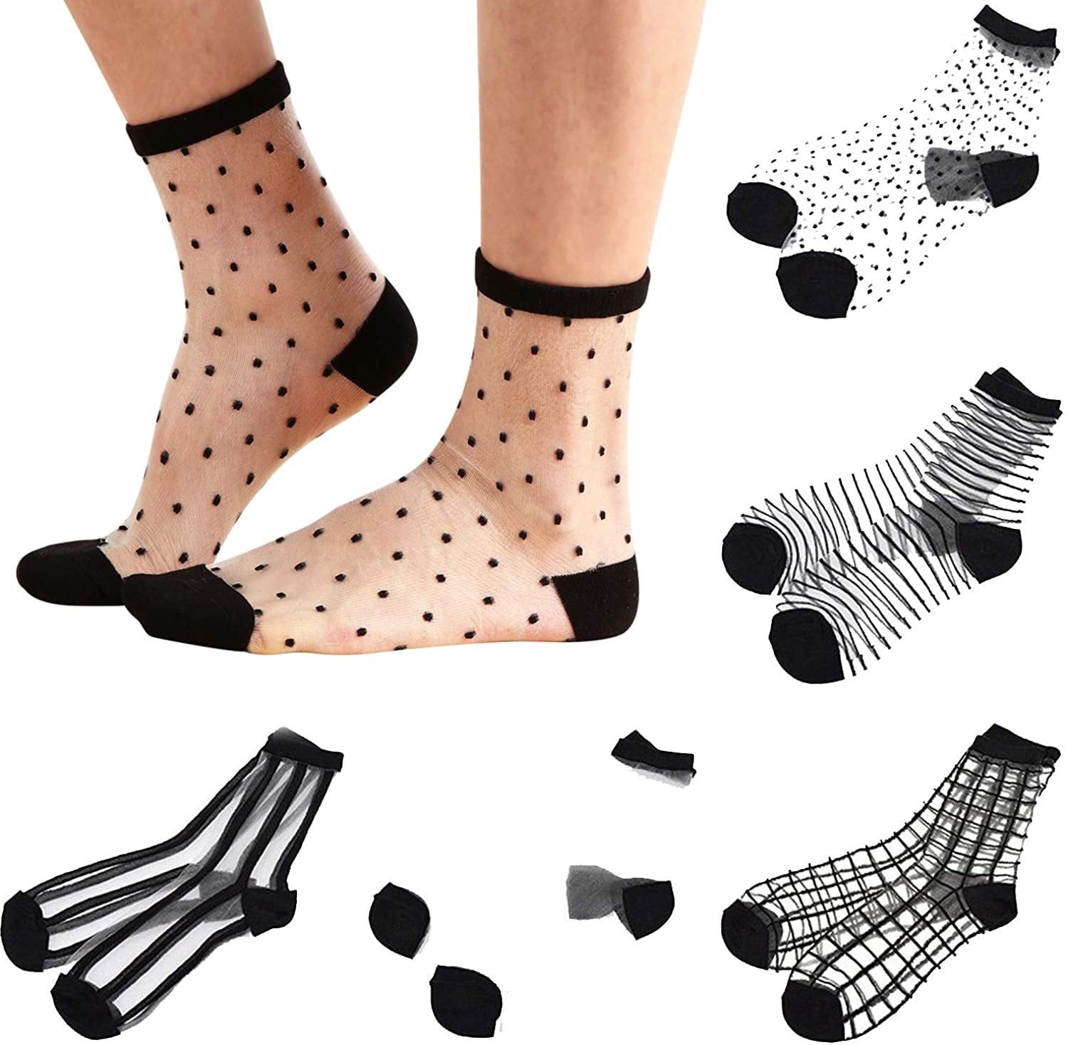 Buy Womens 6 Pack Silky Sheer Knee High Trouser Socks Reinforced Toe  Online at desertcartINDIA