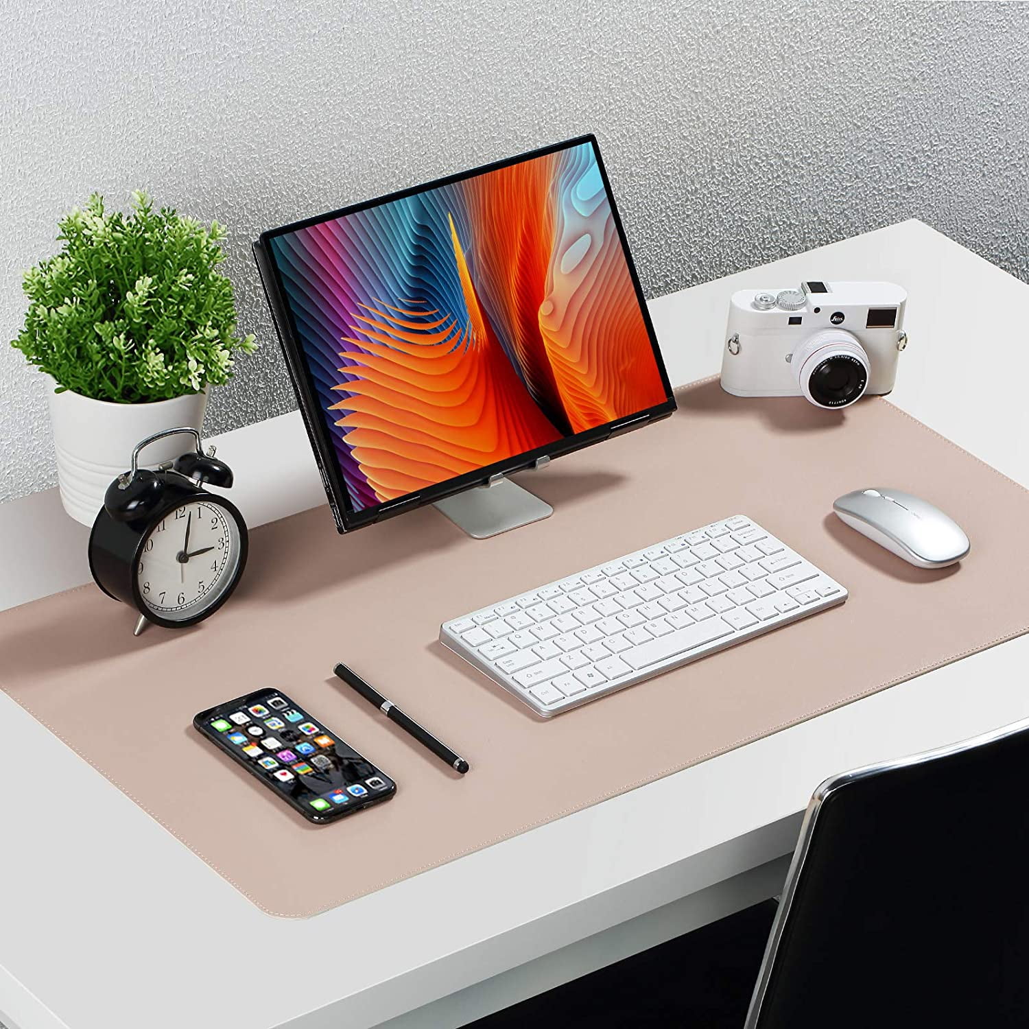 31.5 x 15.7, Purple Upgrade Sewing PU Leather Desk Blotter Protector New  Design Desk Pad Knodel Dual-Sided Desk Mat Mouse Pad Writing Mat for Office  and Home Office Products Desk Accessories &
