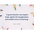 thumbnail image 2 of ArtsyQuotes 32x25 White Modern Wood Framed Museum Art Print Titled - Brad Henry Quote: Good Teacher, 2 of 4