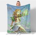 thumbnail image 1 of Manta de franela ultra suave y ligera de la leyenda de Zelda para todas las estaciones, para adultos, niños, cama, sofá, sala de estar, 40 x 30 pulgadas, 1 of 8