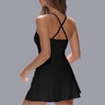 thumbnail image 3 of FRSASU Tennis Dress for Women, U Neck Workout Built in Shorts and Bra fSleeveless Golf Dresses for Women Black, 3 of 5