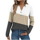 thumbnail image 2 of Ailaofu Womens Long Sleeve Tops Fall Button V Neck Graphic Shirts Dressy Casual Henley Tops Women Blouses, 2 of 5