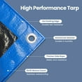 thumbnail image 4 of MVPNET 6 ft x 8 ft 8 mil Black/Blue Polyethylene (PE) Heavy-Duty Tarp, 1 Piece, 4 of 5