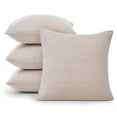 thumbnail image 3 of Fundas de almohada en blanco, funda de cojín con aspecto de lino sintético, fundas de almohada decorativas para sofá, 18.0 x 18.0 in, color crema, juego de 4, sin relleno de almohada, 3 of 5