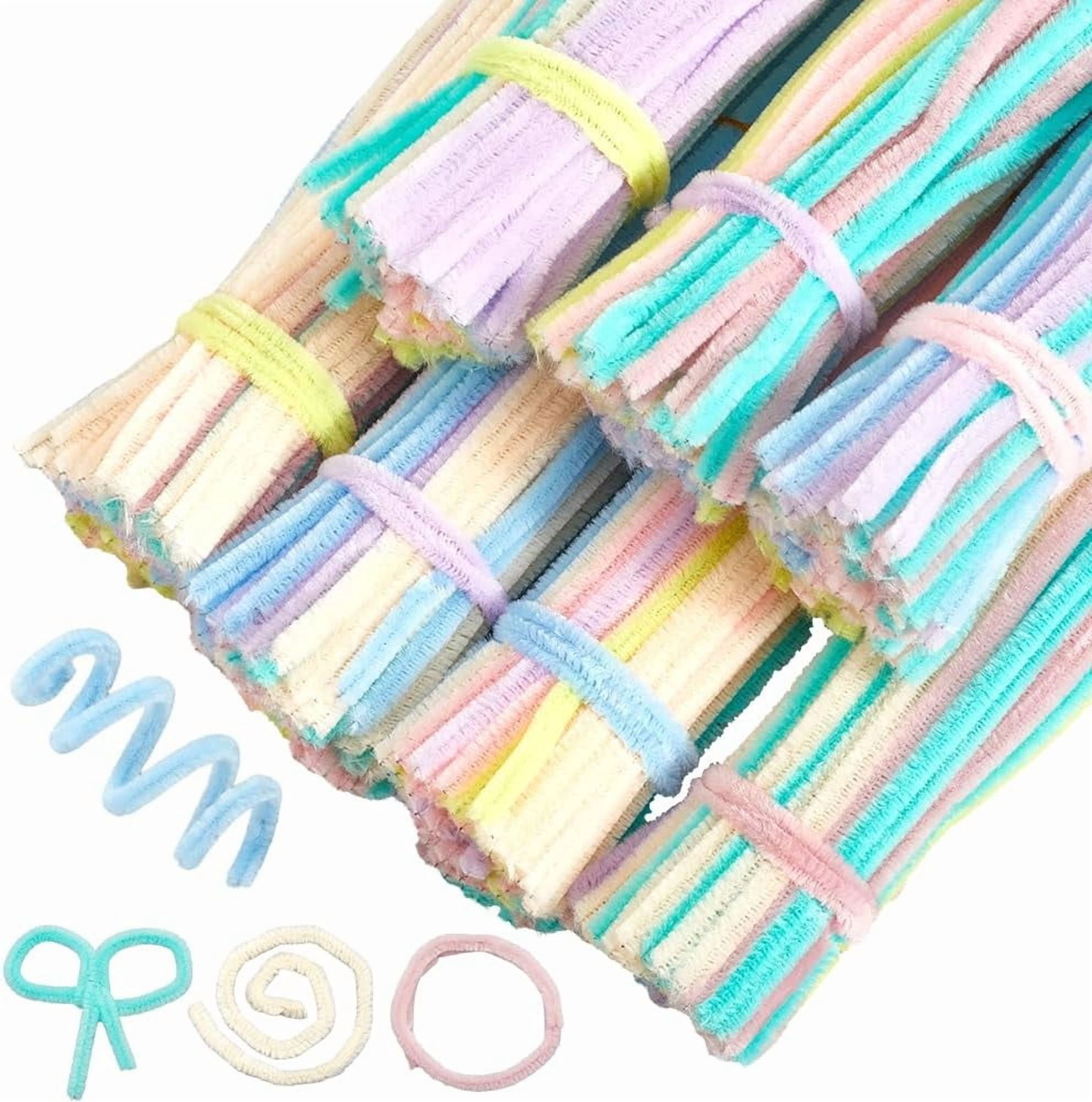 1000Pcs 12in Pipes Cleaners for Crafts 20 Multicolors Chenille Stems Bulk Fleece Fur Christmas Soft Handmade DIY Arts Projects Plush Animal Flower Creative Fun Decoration Gift Mixed Color