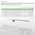 thumbnail image 2 of Allinside Funda de teclado transparente para teclado USB con cable iMac A1243 MB110LL/B, 2 of 5