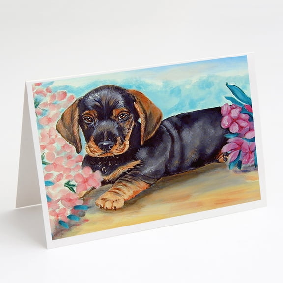 Dachshund Greeting Cards and Envelopes Pack of 8