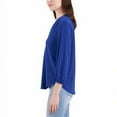 thumbnail image 3 of Vince Camuto Ladies' V-Neck Top Goddess Blue Size S, 3 of 4