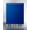 Blue, variant on ADA height 24" refrigerator-freezer for residential use with saffron gold door, stainless steel handle, and white cabinet