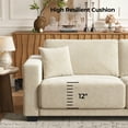 thumbnail image 3 of COPIAE 86 Inch Sofa with Extra Deep Seats Oversize,2 Seater Sofa for Living Room, Modern Couch and Sofa, Comfy Armrests and Seats and Backrests, Easy Installation,Chenille Fabric Beige, 3 of 13