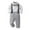 Light Grey, variant on CSCHome Kids Baby Boys 2Pcs Clothes Suits,Tuxedo Outfits Big Kid Dress Shirt with Bowtie + Suspender Pants Outfit Sets Gentleman Wedding for 6M-12Y