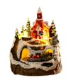 thumbnail image 3 of Casa Navideña, Estatuilla de Construcción de Resina, Casa de Construcción Coleccionable de Poliresina Navideña para Escaparate de Tienda, Re Papá Noel, 3 of 8