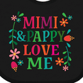 thumbnail image 4 of Inktastic Mimi and Pappy Love Me Grandchild Girls Baby Bib, 4 of 4