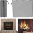 thumbnail image 1 of 2pc Legendflame Fireplace Mesh Screen Curtain Wide Panels Black Matte Garden Home Improvement Heating Cooling Air Stoves Doors, 1 of 5