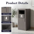 thumbnail image 5 of fazzn 40 Gallon Outdoor Trash Can,Waterproof Resin Garbage Can with Recycle and Garbage Labels,Secure Bag Lip Lock ,Outside Trash Bin for Patio ,Kitchen, Backyard or Deck.Black/Brown, 5 of 8