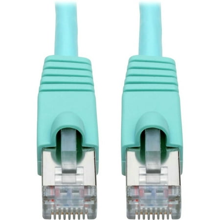 Tripp Lite Cat6a Snagless Shielded STP Patch Cable 10G, PoE, Aqua M/M 1ft - 1 ft Category 6a Network Cable for Network Device, Workstation, Switch, Hub, Patch Panel, Router, Modem, VoIP (Best Switch For Voip)