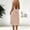 Beige, variant on Long Dresses for Women with Sleeveless and Solid Color Contrast Neck Binding