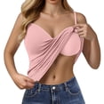 thumbnail image 4 of Camisole Tops for Women 2 PCs Built in Padded Bra Sweetheart Neck Adjustable Spaghetti Strap Cotton Cami Tank Tops Undershirts Comfy Bodycon Sleeveless Tank Top Daily Running Yoga Tops, S 3XL, 4 of 8