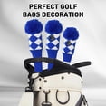 thumbnail image 4 of Golf Head Covers Knitted Woods Driver Fairway Hybrid Pom Pom Cover Washable Soft Kint Headcover 1 3 5 for Men Women Kids Sold in Separate, 4 of 7