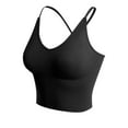 thumbnail image 3 of Made by Olivia Women's Seamless Padded Workout Sports Bra Cami Cropped Yoga Tank Top with Adjustable Straps, 3 of 7