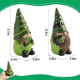thumbnail image 3 of 2 Pcs St Patricks Day Gnomes, 5.1" Resin Leprechaun Figurines Tabletop Decor, Saint Patrick's Statue Indoor Table Top Centerpiece Mantle Desk March Green Home Decorations, Irish Gifts, 3 of 7