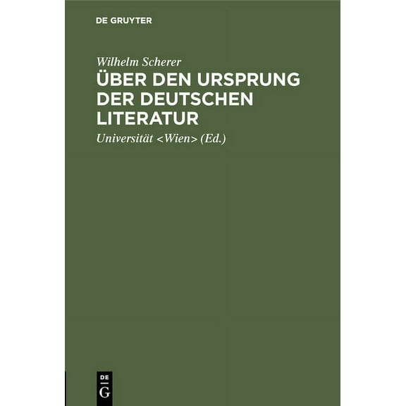 Ãber den Ursprung der deutschen Literatur, (Hardcover)