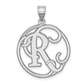 thumbnail image 3 of 925 Sterling Silver Fancy Script Initial R Charm Pendant, 3 of 5