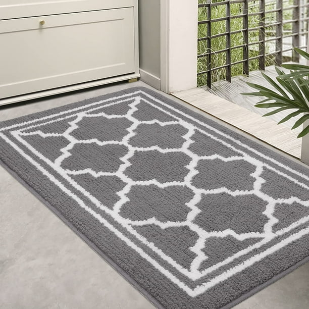 Buganda Door Mats Indoor, 20"×32", Water Absorbent Low Profile Anti