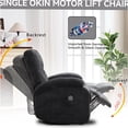 thumbnail image 4 of JERFIT Modern Massage Recliner Chair with Heat, 360 Swivel Rocker Lounge Chair for Living Room, Black, 4 of 10