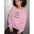 thumbnail image 2 of Thankful Grateful Blessed Sweatshirt Women -Image by Shutterstock, Female 5X-Large, 2 of 4