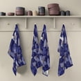 thumbnail image 5 of Qxltty Deep Blue Butterfly Kitchen Towels 28 x 18 Inch Set of 6 Soft Cotton Linen Feel Dish Towels with Hanging Loop for Drying, Cleaning & Decor, 5 of 7