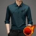 thumbnail image 4 of Men's Business Flocked Thermal Shirt - Thickened with Fleece, 4 of 5