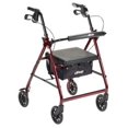 thumbnail image 1 of McKesson 4 Wheel Rollator Red Folding Aluminum Frame, Red 1 Each, 1 of 1