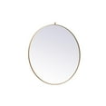 thumbnail image 4 of Elegant Decor Metal frame round mirror with decorative hook 45 inch in Brass, 4 of 7
