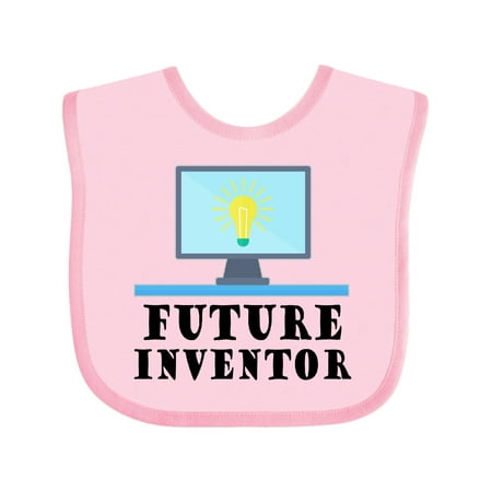 

Inktastic Future Inventor Computer Occupation Boys or Girls Baby Bib