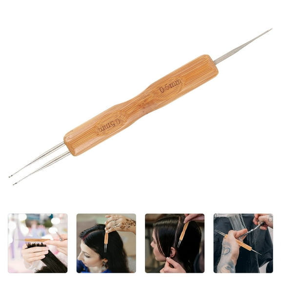 GAXIRE Light Brown Crochet Hooks for Dreadlocks 1 Pack Hair Braiding Tools