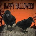 thumbnail image 6 of 6 Pieces Halloween Black Crows Feathered Crows Realistic Looking Ravens Large Handmade Black Crow for Halloween Decoration Halloween Party Supplies, 6 of 7