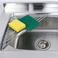 thumbnail image 3 of Lohuatrd Triangle Roll-Up Dish Drying Rack Foldable Stainless Steel Over Sink Organizer Space Saving Kitchen Sink Corner Drainer Storage Shelf Holder, 3 of 8