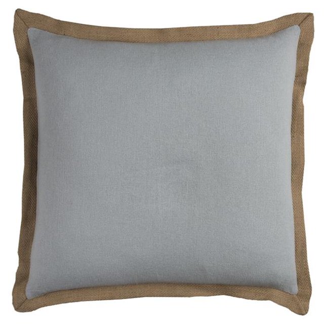 HomeRoots 403202 Coussin de Jute Bleu Clair et Naturel