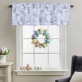 thumbnail image 3 of Valance Curtains for Kitchen Windows Spring Easter White Cute Rabbit Rod Pocket Valance Flower Leaves Light Purple Short Window Curtain Topper for Bedroom Living Room Bathroom 54x18in,1&nbsp;Panel, 3 of 9