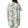 thumbnail image 3 of Rocae Bunny And Rose for Two Piece Sleepwear Pajamas Sets for Women Soft Short-Sleeved Pjs with Lounge Shorts 4X-Large, 3 of 9