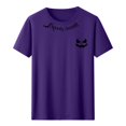 thumbnail image 5 of JOANKDMI Cute Halloween T-Shirts for Women Short Sleeve Season Letter Print Tops Casual Comfortable Crewneck Fall Festival Shirts Jack-o-Lantern Graphic Tees, 5 of 5