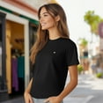 thumbnail image 4 of Dalix Lil Matcha Embroidered Lightweight Jersey Tee Summer Cute Food Womens in Black 2XL XX-Large, 4 of 5
